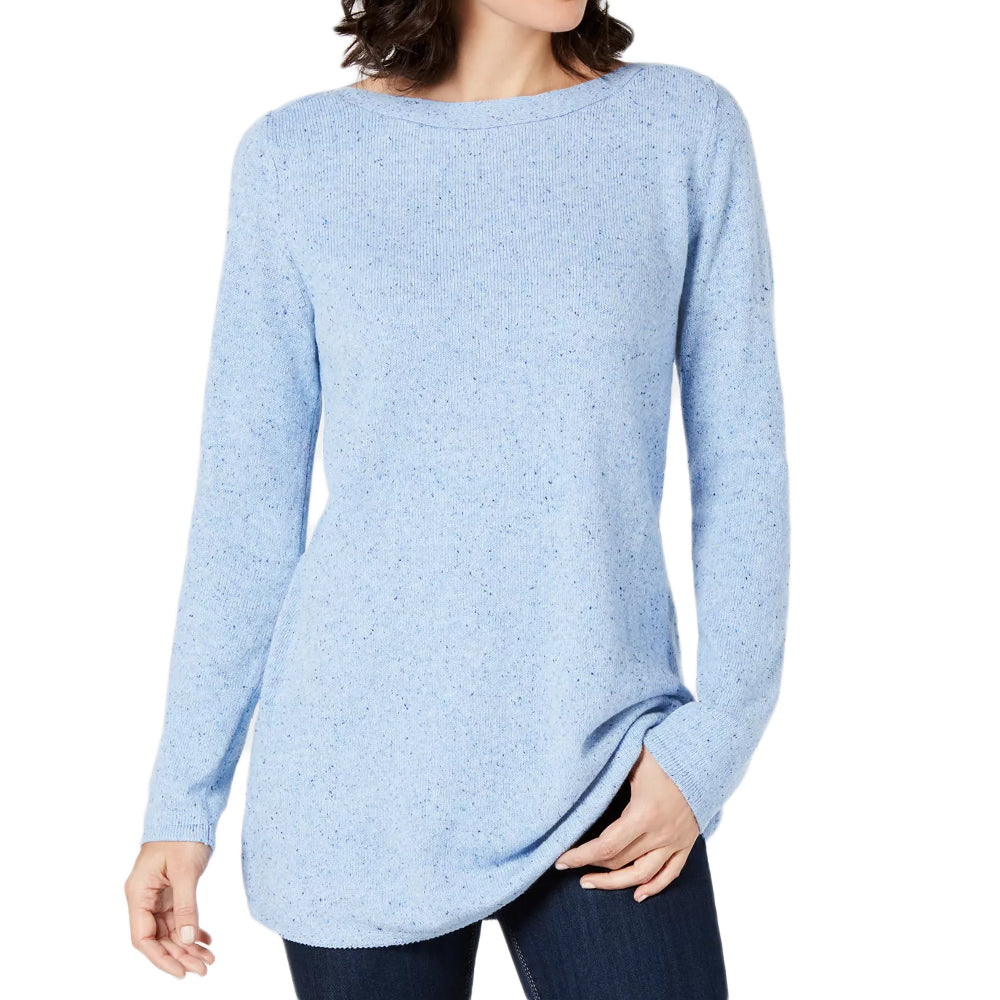 Image for Women's Textured Tunic Sweater,Blue