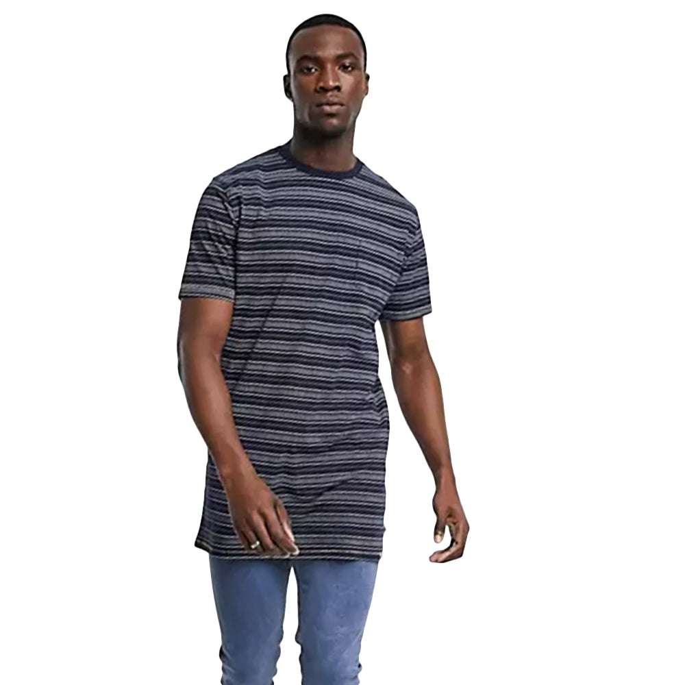 Image for Men's chest pocket Striped T-Shirt,Navy
