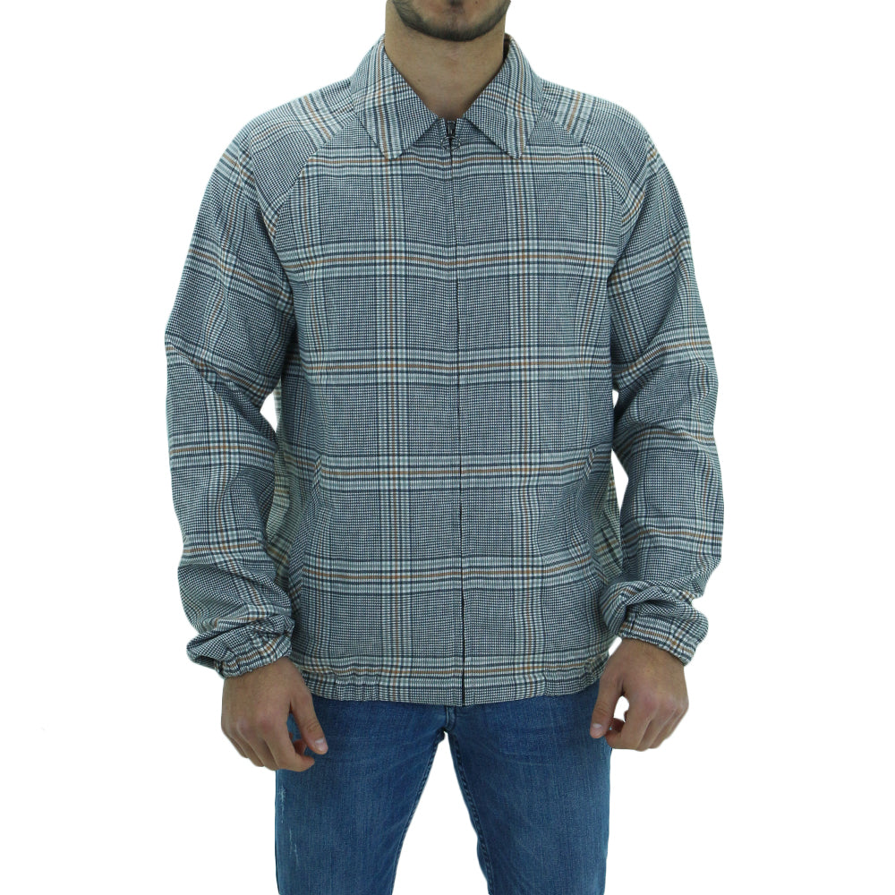 Image for Men's Checked Slim-Fit Jacket,Grey