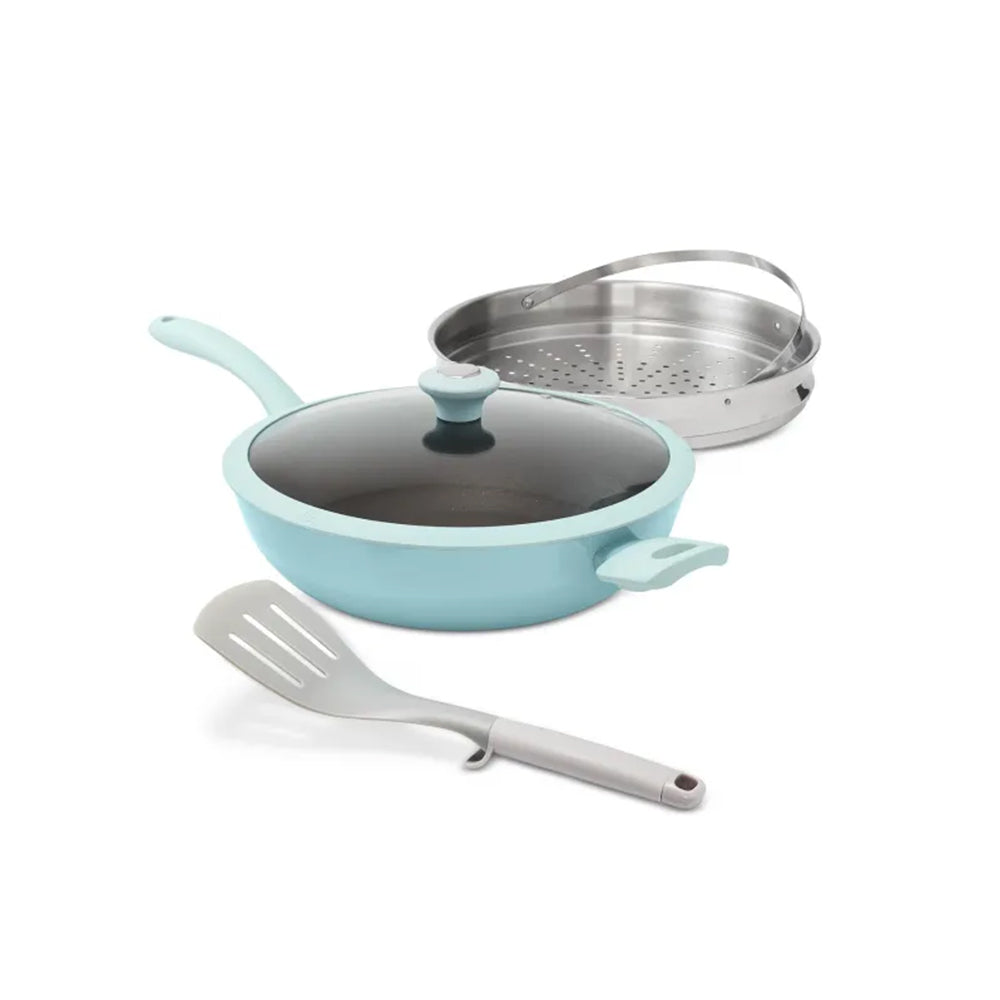 Image for Pan With Steamer Insert (Blue)