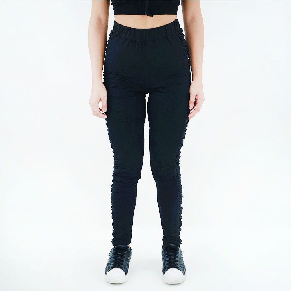 Image for Women's Smocked In Side Legging,Black