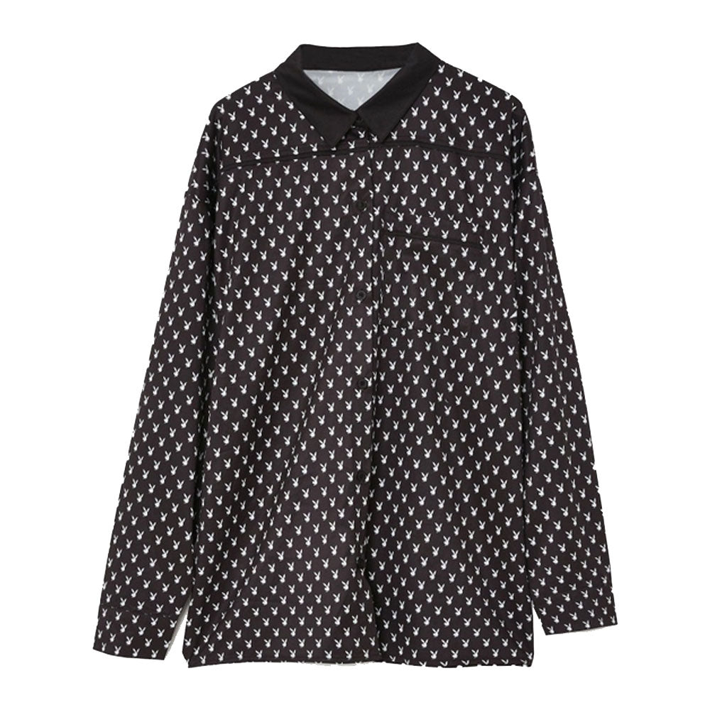 Image for Men's Printed Chemise,Black
