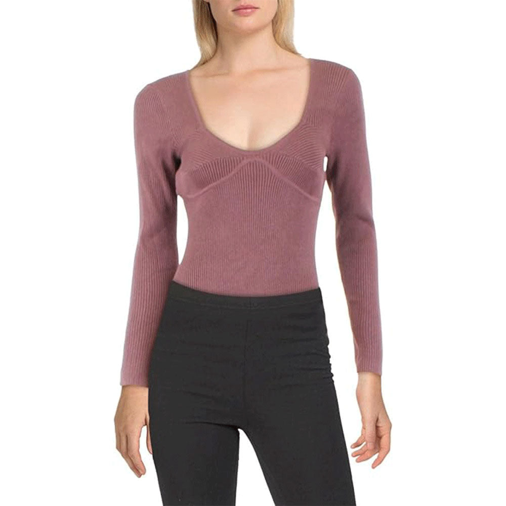 Image for Women's Ribbed Bodysuit,Brick