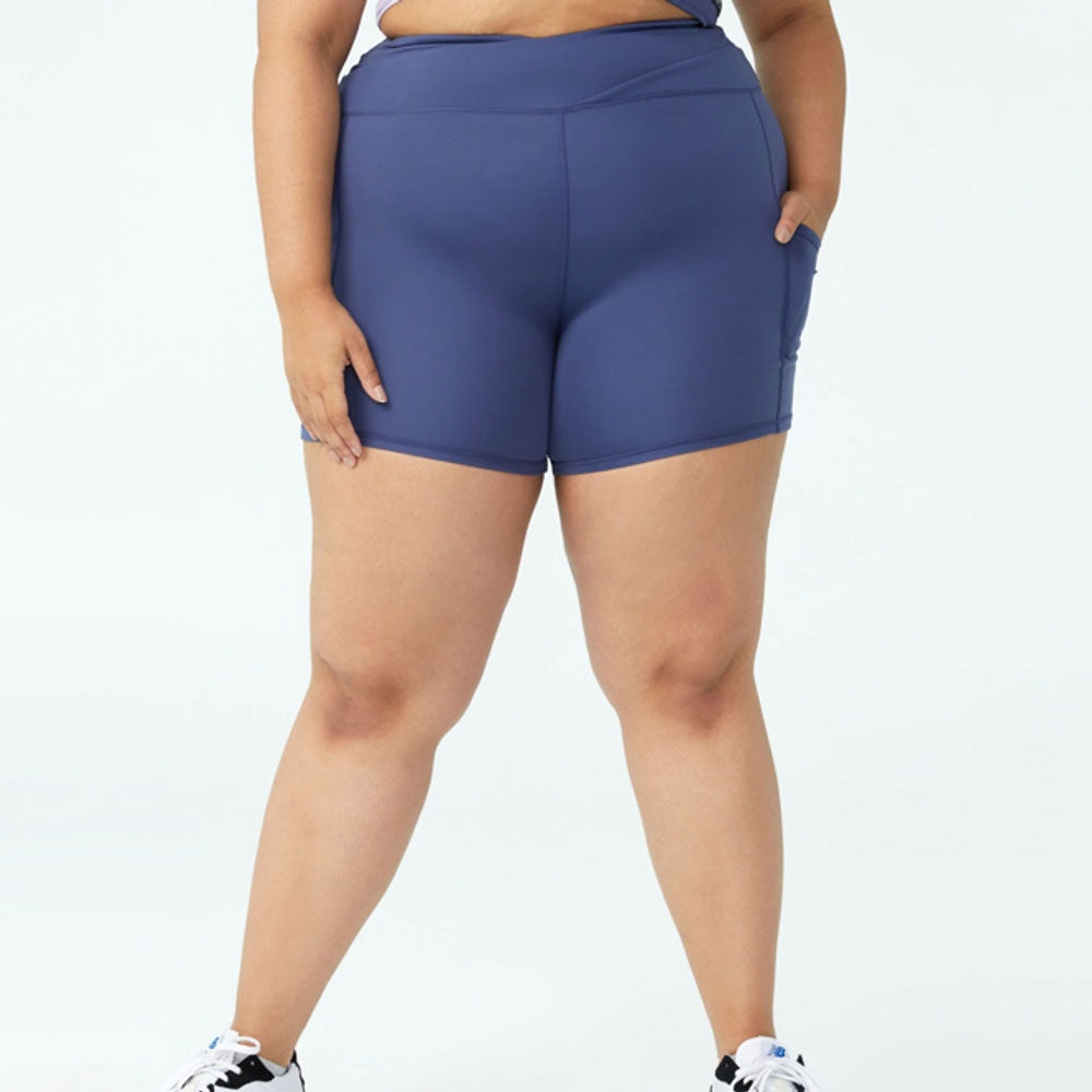 Image for Women's Plain Slim Fit Short,Navy