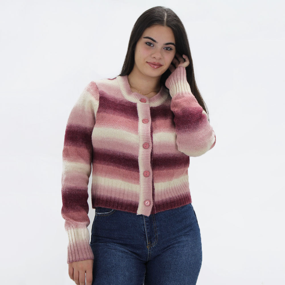 Image for Women's Tie Dye Buttons Sweater,Multi