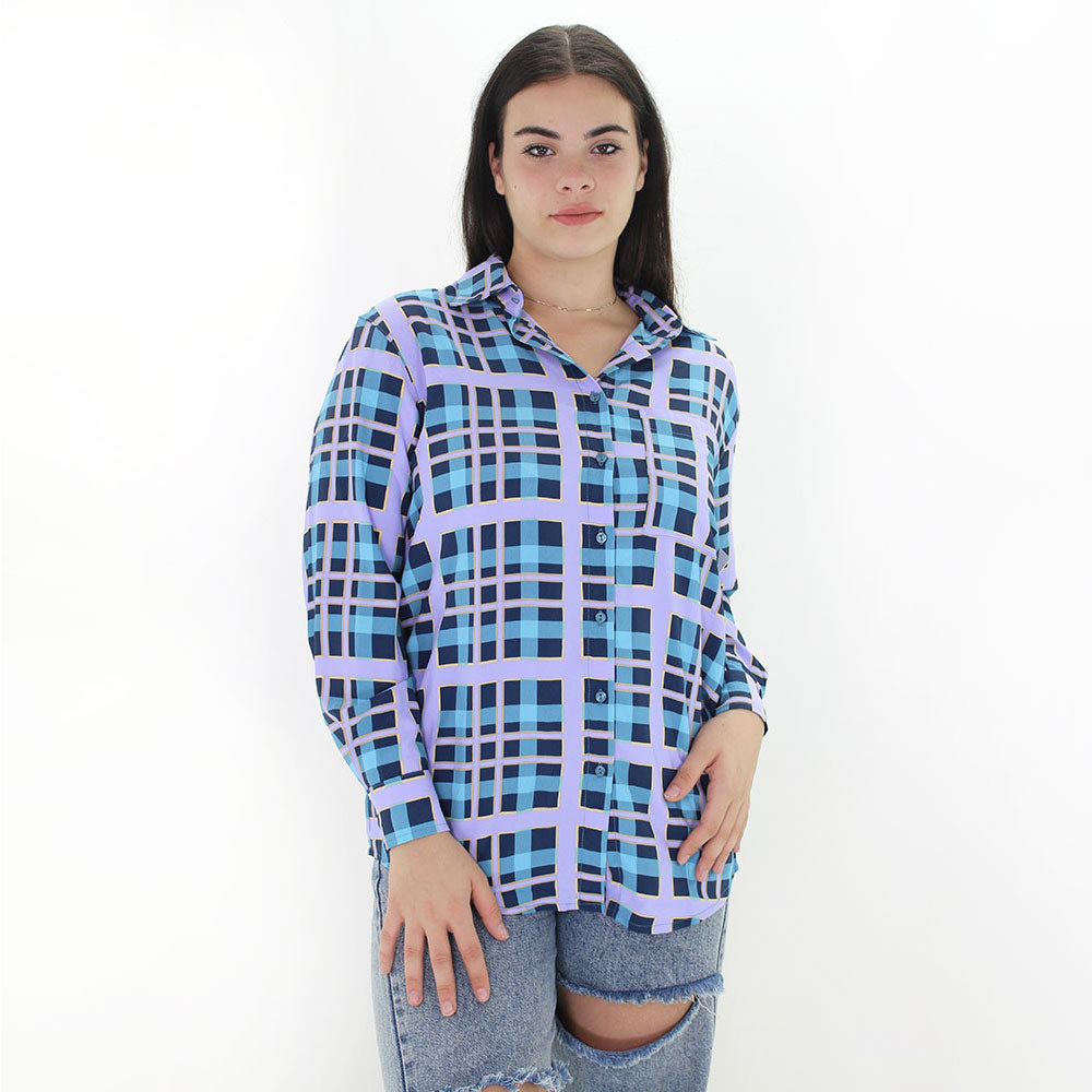 Image for Women's Plaid Chemise,Multi