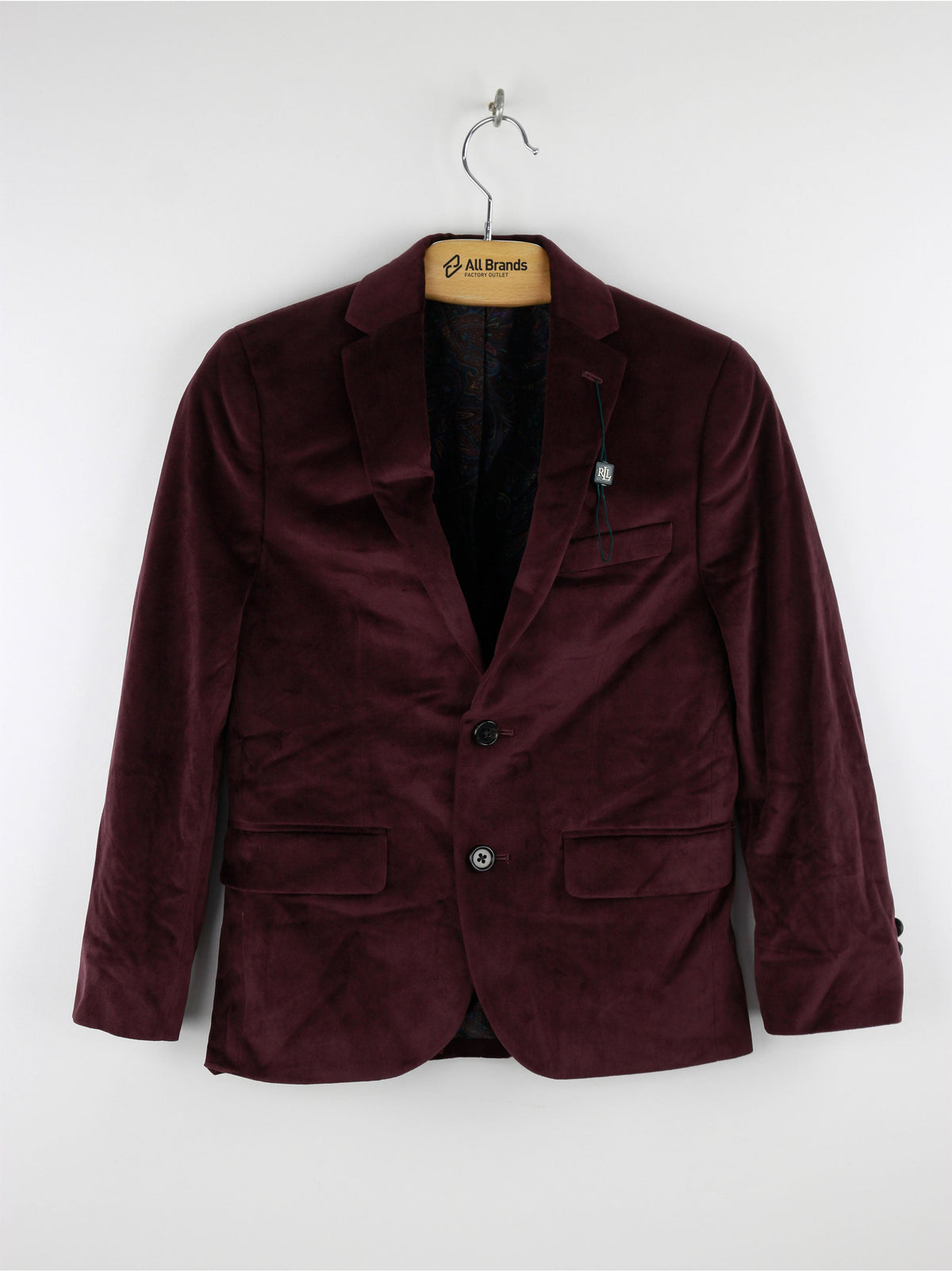 Image for Kids Boy Classic-Fit Velvet Blazer,Burgundy