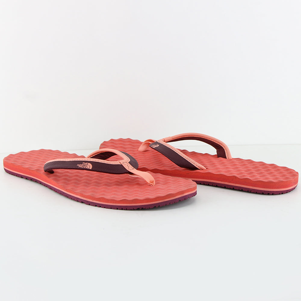Men's Logo Brand Color Block Slippers,Coral/Burgundy