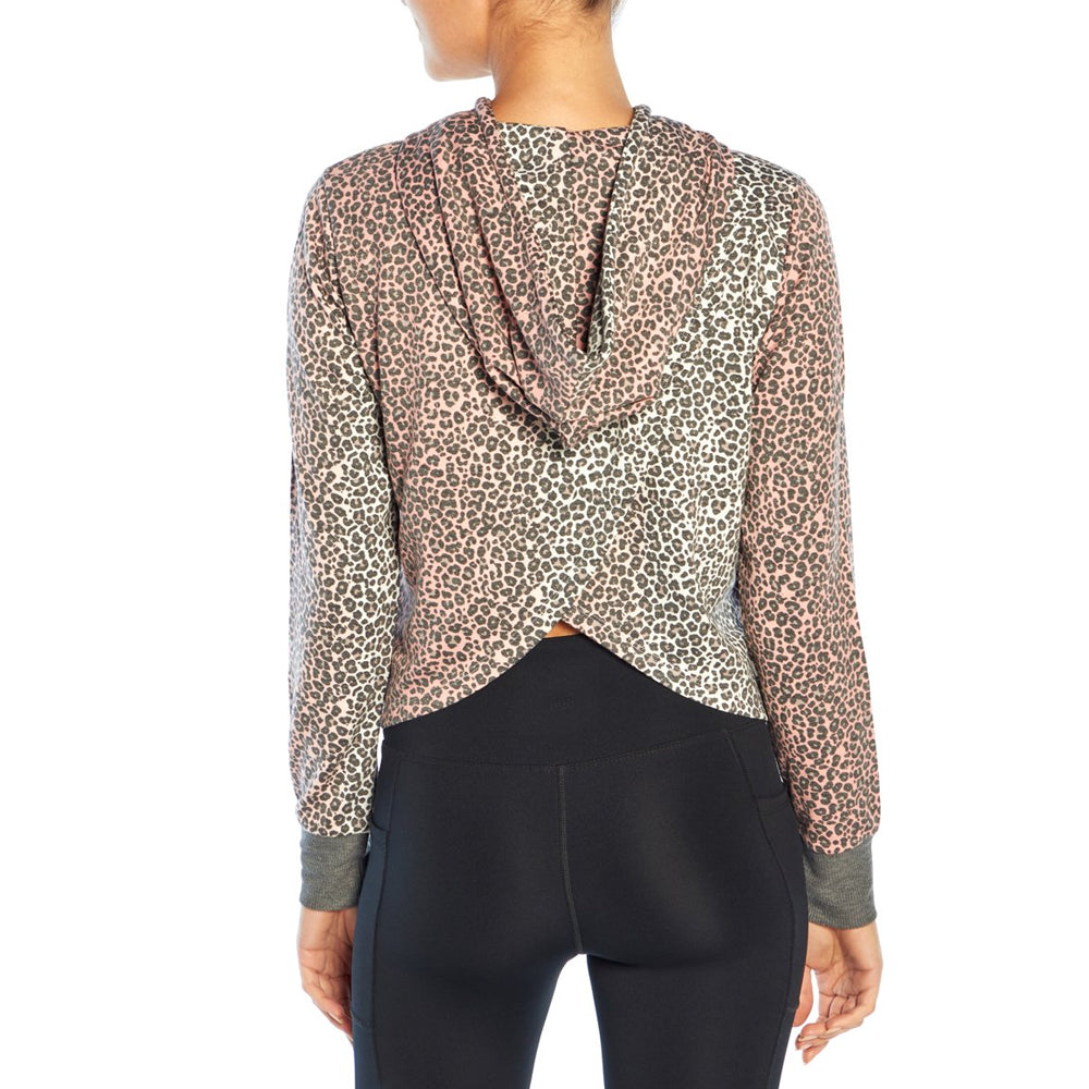 Women's Leopard Print Slim Hoodie,Multi