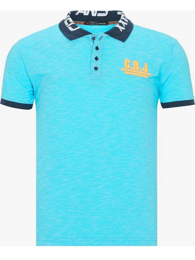 Image for Men's Brand Logo Embroidered Polo Shirt,Blue