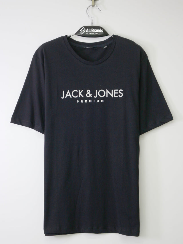 Image for Men's Brand Logo Embroidered T-Shirt,Black