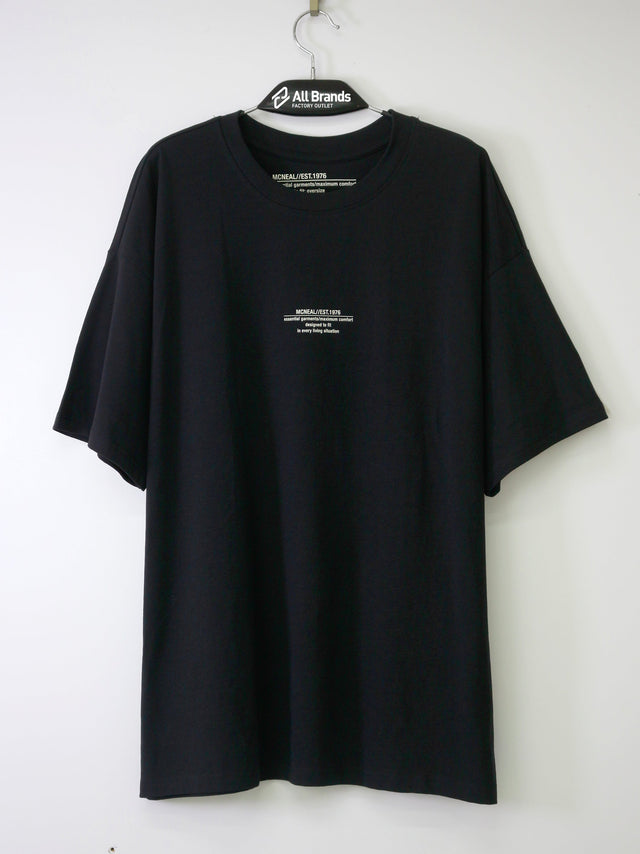 Image for Men's Graphic Printed Oversized T-Shirt,Black