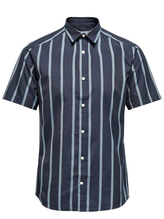Image for Men's Striped Dress Shirt,Navy