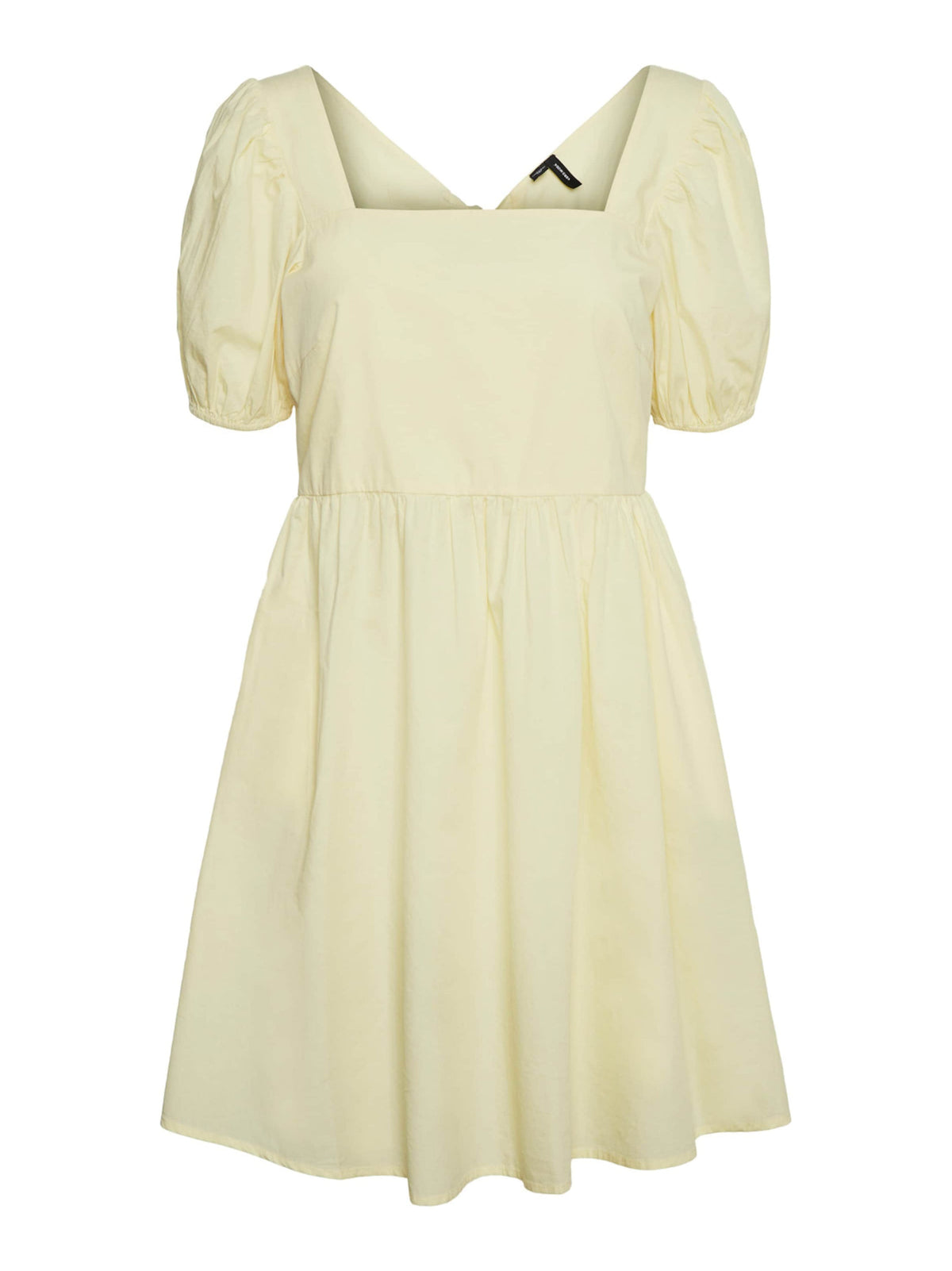 Image for Women's Open Back Plain Solid Dress,Yellow