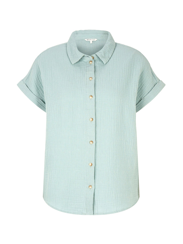 Image for Women's Textured Shirt,Aqua