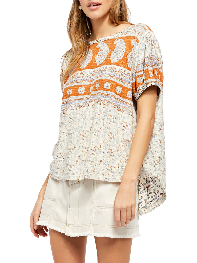 Image for Women's Floral Scoop Neck Top,Multi
