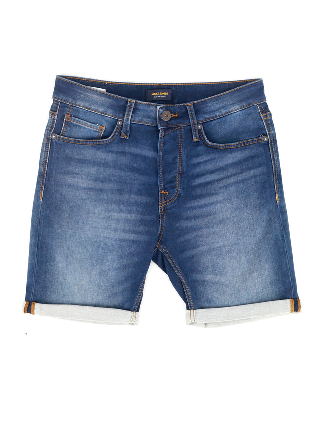 Image for Men's Washed Denim Short,Dark Blue