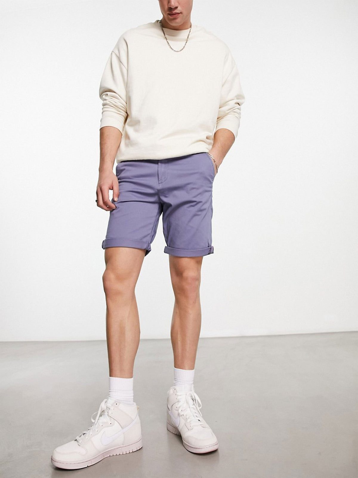 Image for Men's Plain Solid Short,Light Blue
