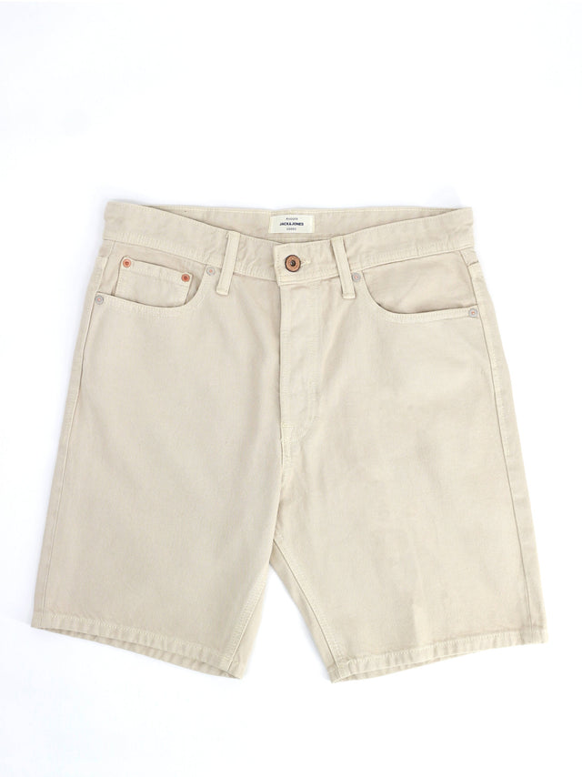 Image for Men's Plain Solid Denim Short,Beige