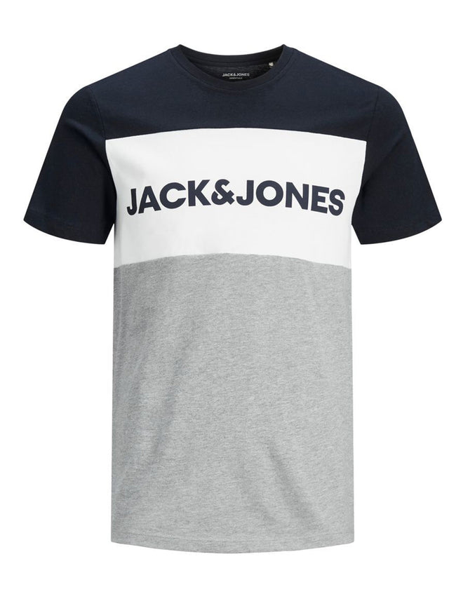 Image for Men's Brand Logo Printed Color Blocking T-Shirt,Multi