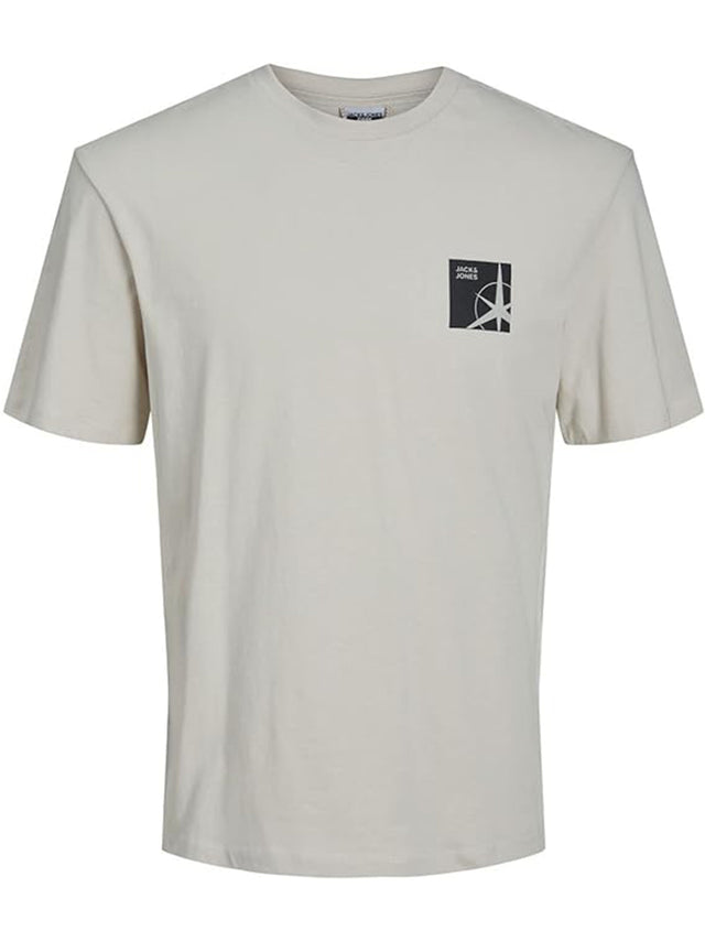 Image for Men's Front And Back Graphic Printed T-Shirt,Beige