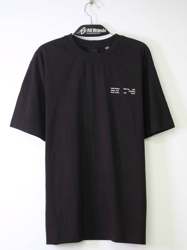 Image for Men's Front And Back Graphic Printed T-Shirt,Black