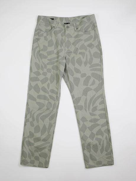 Image for Men's Graphic Printed Loose Fit Jeans,Green