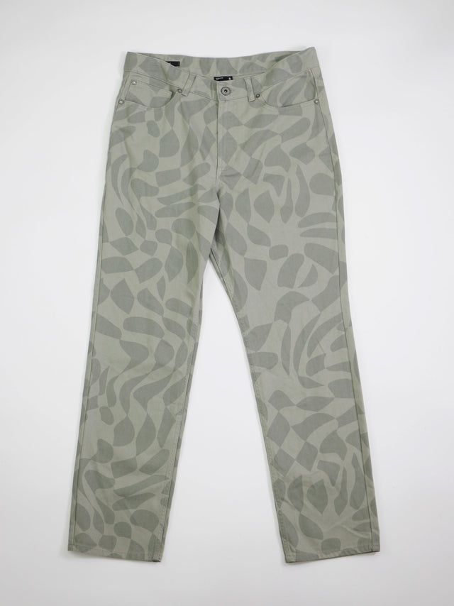 Image for Men's Graphic Printed Loose Fit Jeans,Green