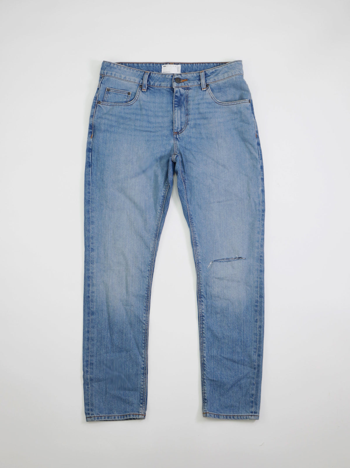 Image for Women's Ripped Straight Legs Jeans,Light Blue