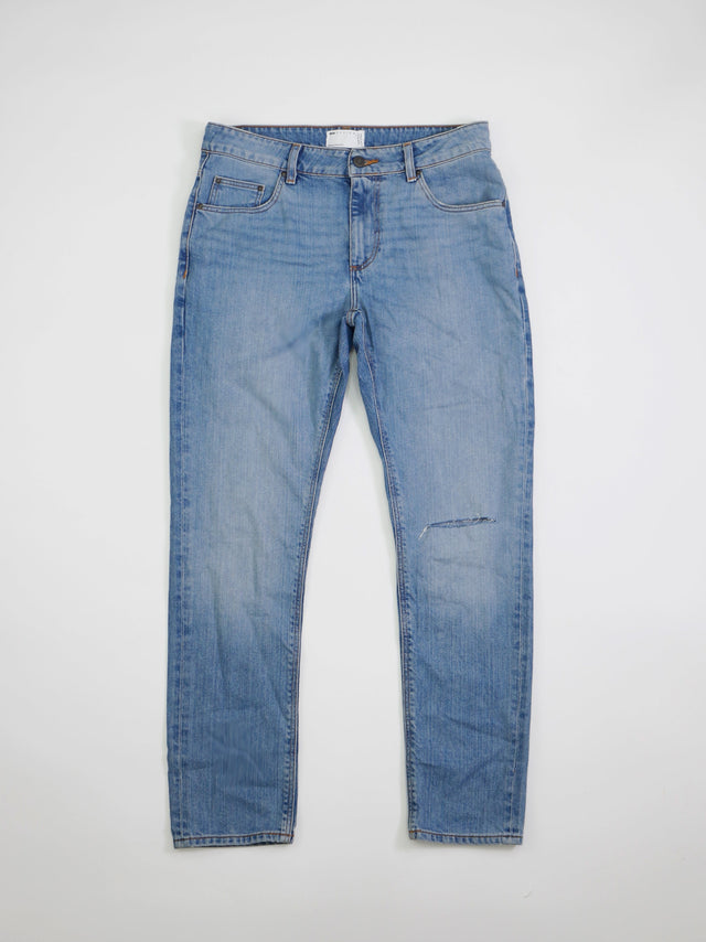 Image for Women's Ripped Straight Legs Jeans,Light Blue