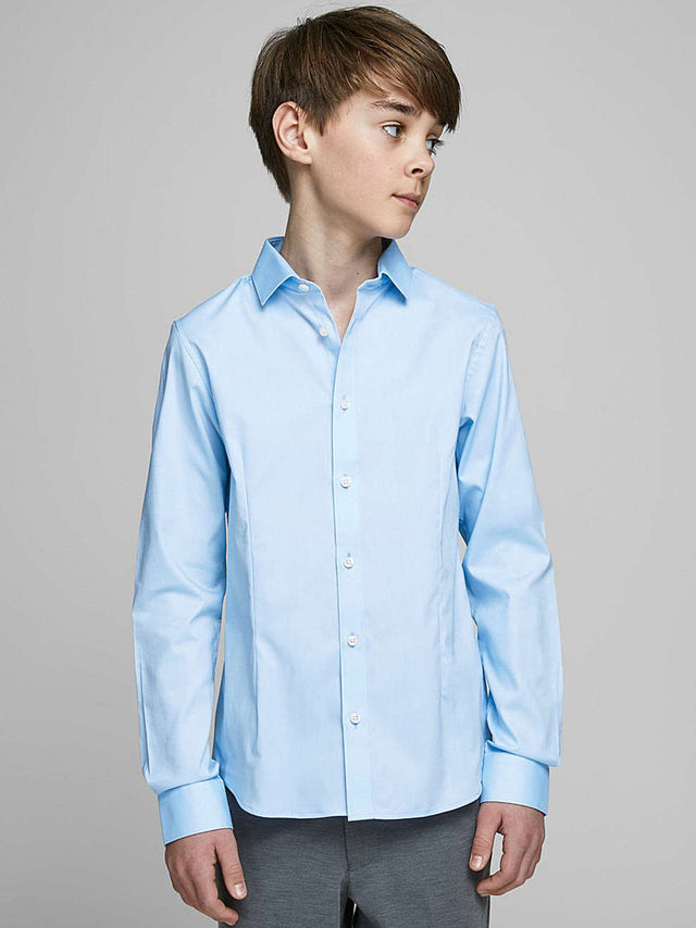 Image for Kids Boy Plain Solid Dress Shirt,Light Blue