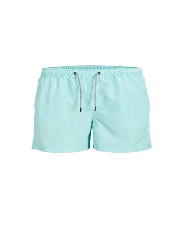 Image for Men's Plain Solid Swim Short,Aqua