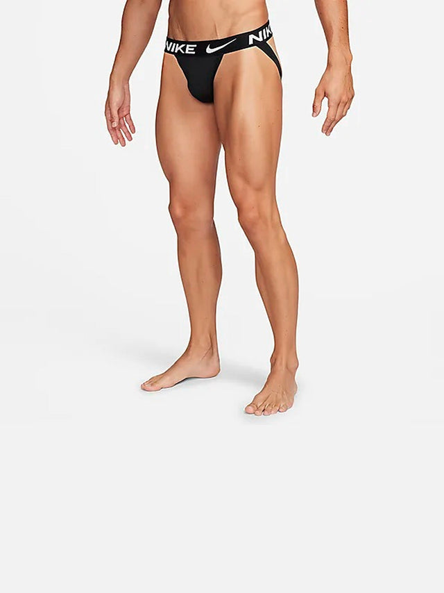Image for Men's Brand Logo Printed Thong,Black