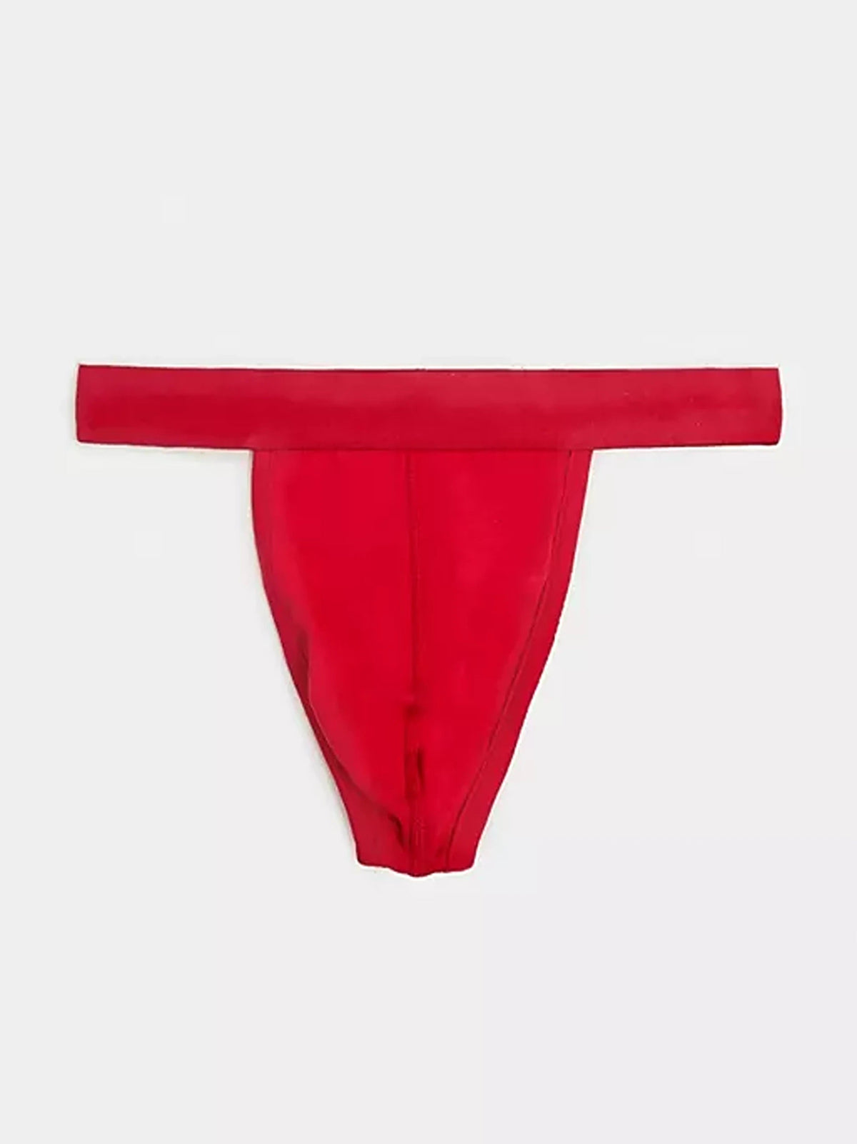 Image for Men's Plain Solid Thong,Red