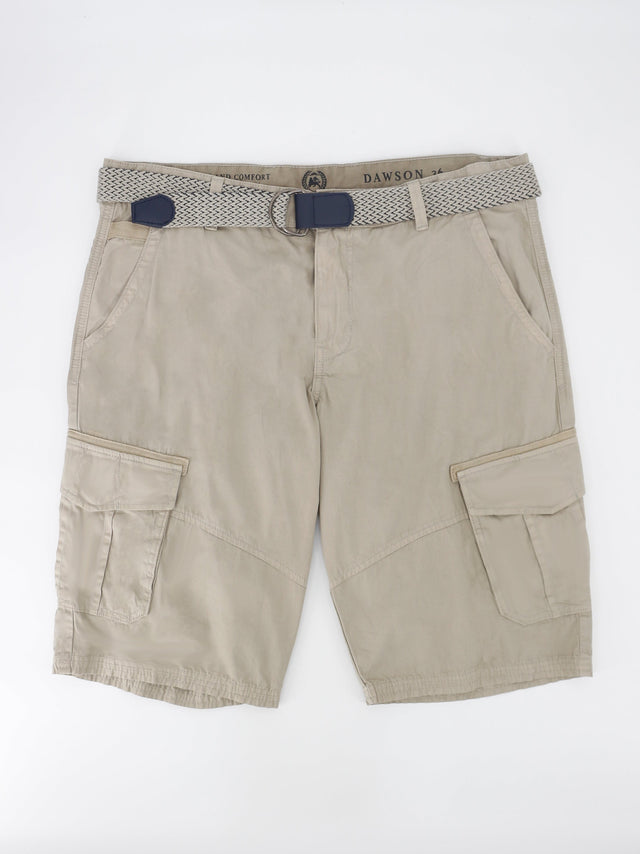 Image for Men's Self Belted Bermuda Short,Beige