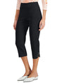 Image for Women's Plain Solid Capri Pant,Black