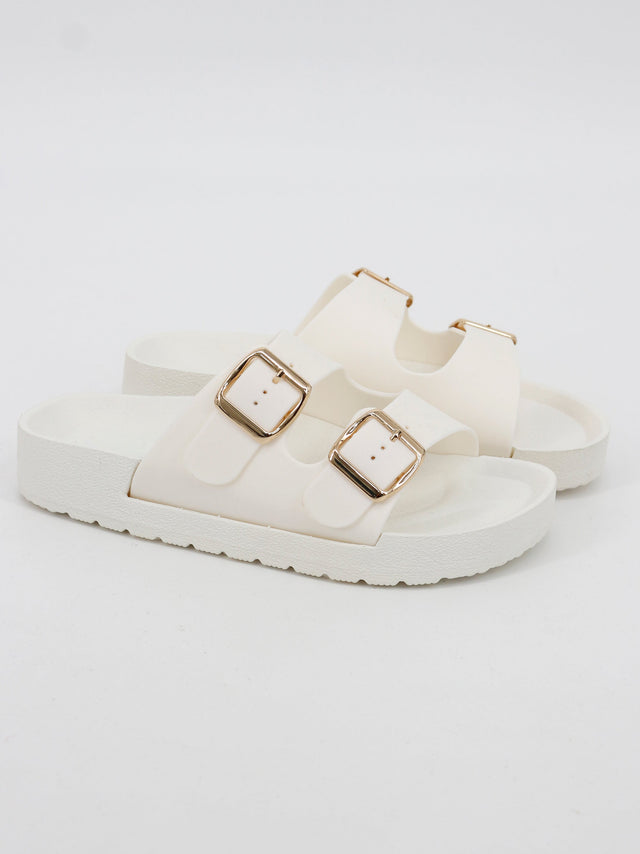 Image for Women's Slide Sandals,White