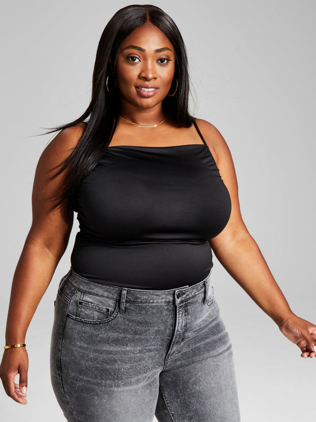 Image for Women's Side Ruched Bodysuit,Black