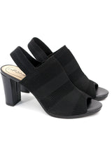 Image for Women's Knit Cushioned Slingback Heels,Black