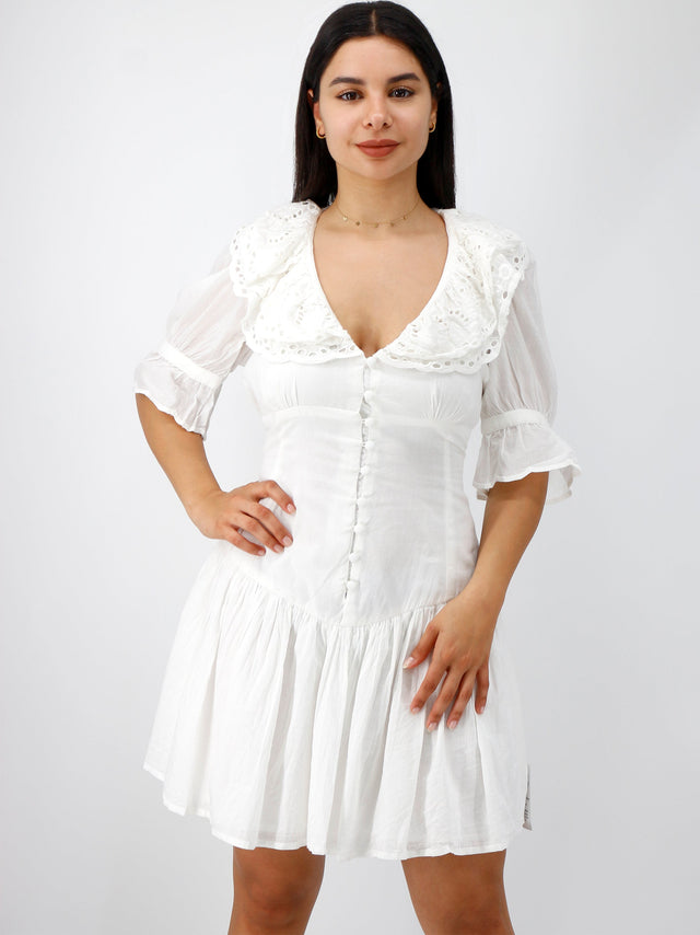 Image for Women's Embroidery Detail Dress,White