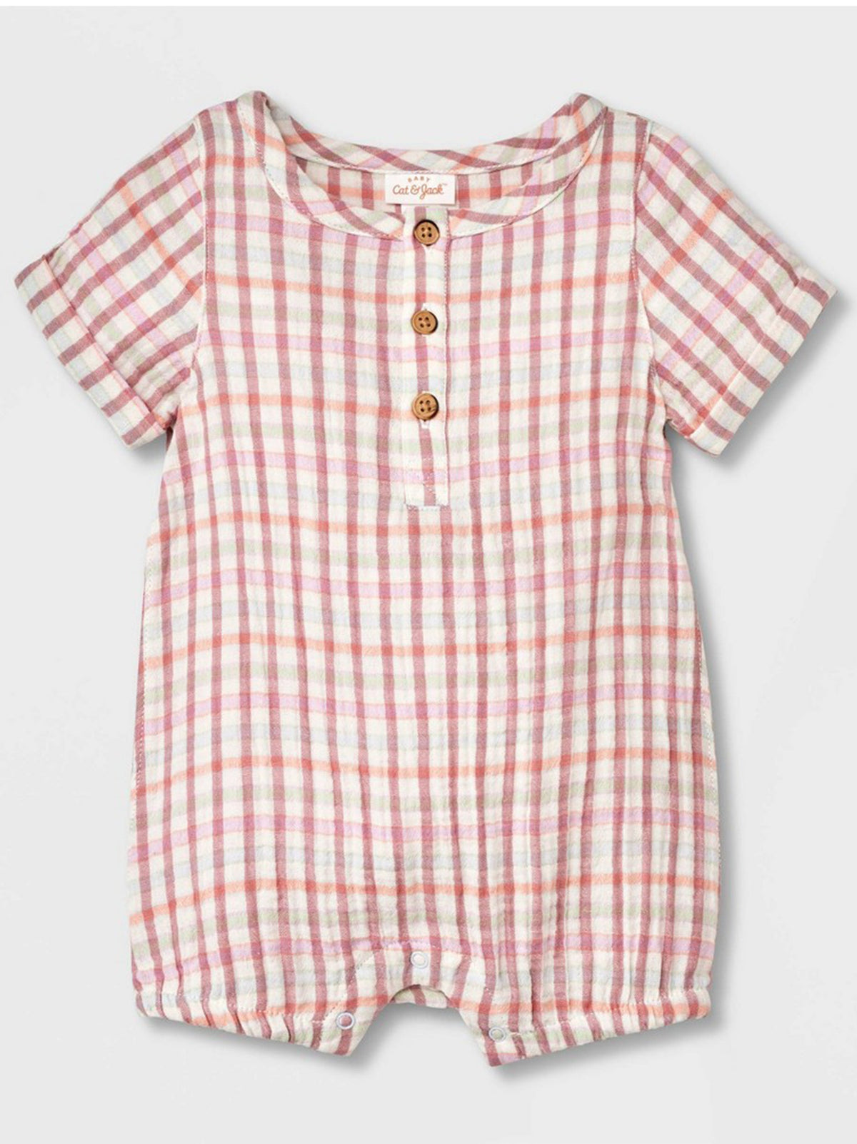 Image for Kids Girl Plaid Printed Jumpsuit,Pink