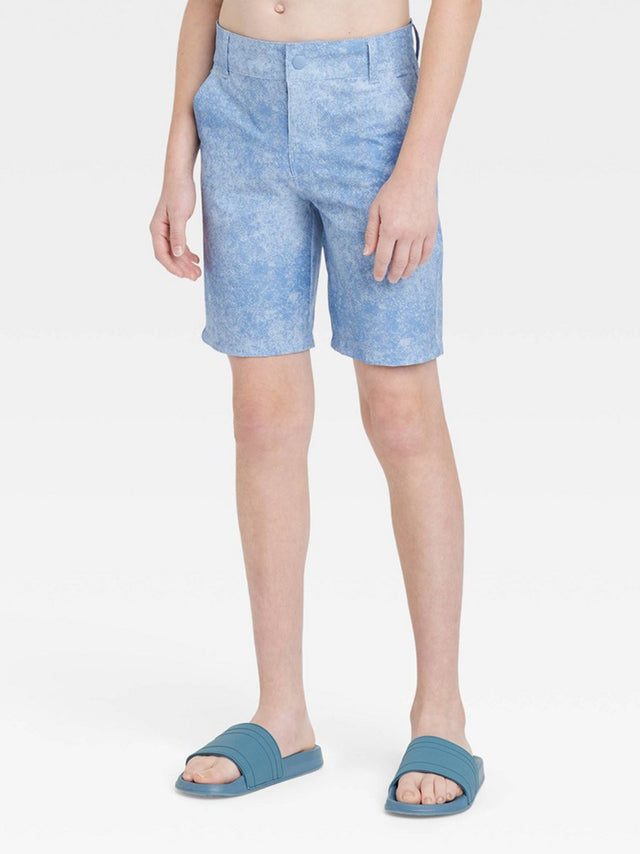 Image for Kids Boy Textured Swim Short,Blue