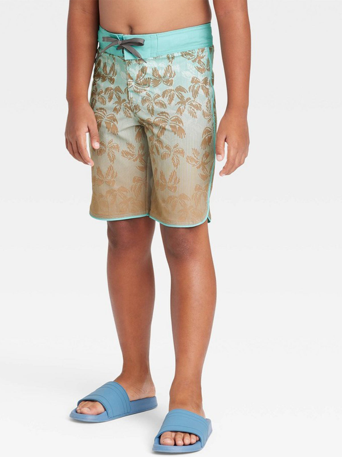 Image for Kids Boy Palm Tree Print Swim Short,Multi