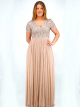 Image for Women's Brilliant Mesh Dress,Beige