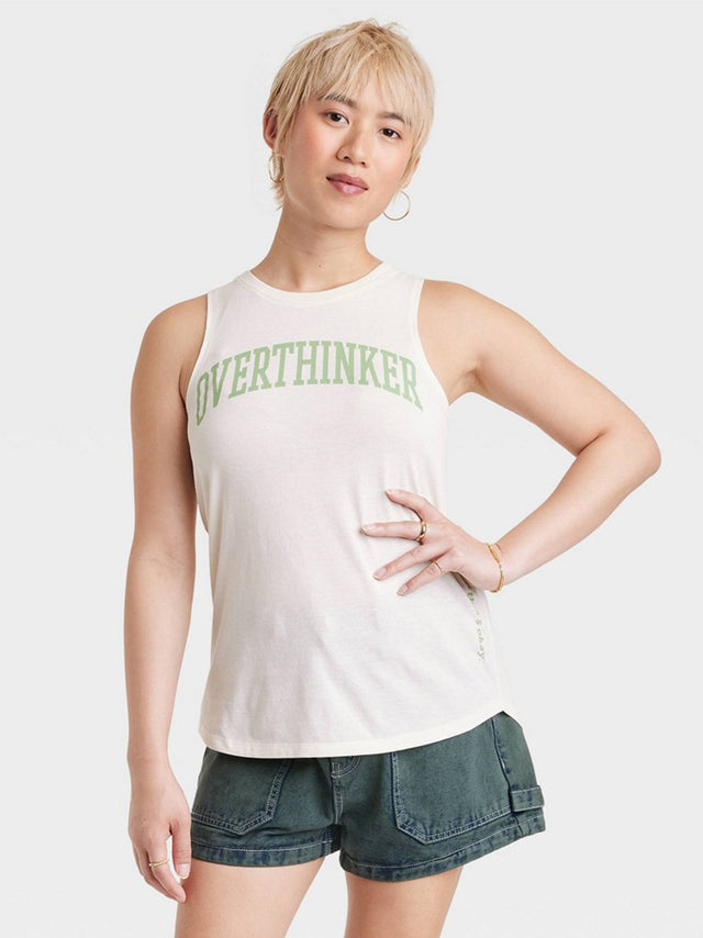 Image for Women's Graphic Printed Tank Top,Beige
