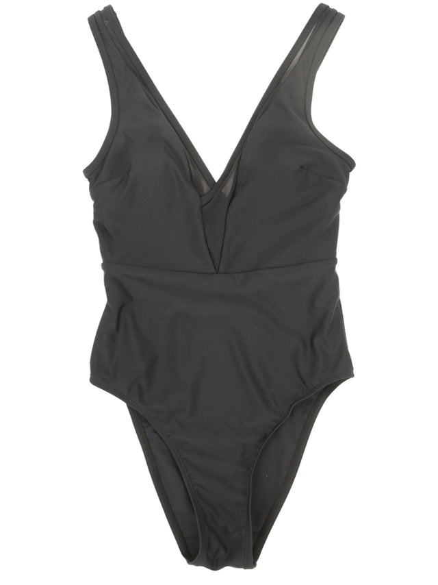 Image for Women's Plain Solid Tankini Top,Black