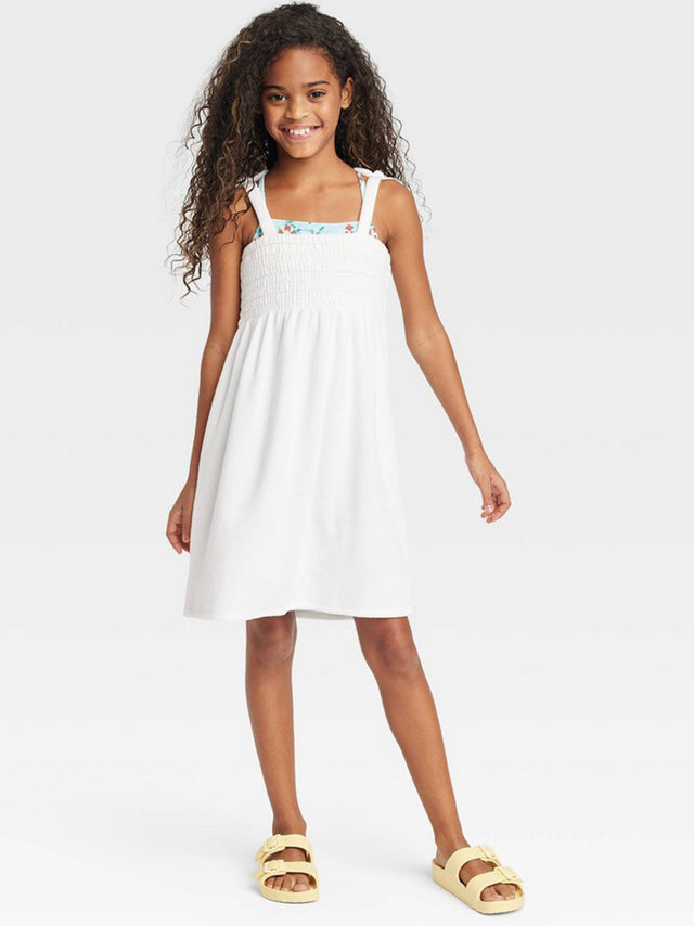 Image for Kids Girl Textured Dress,White
