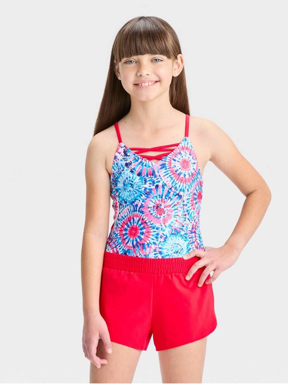 Image for Kids Girl Tie-Dye One Piece Swimsuit,Multi