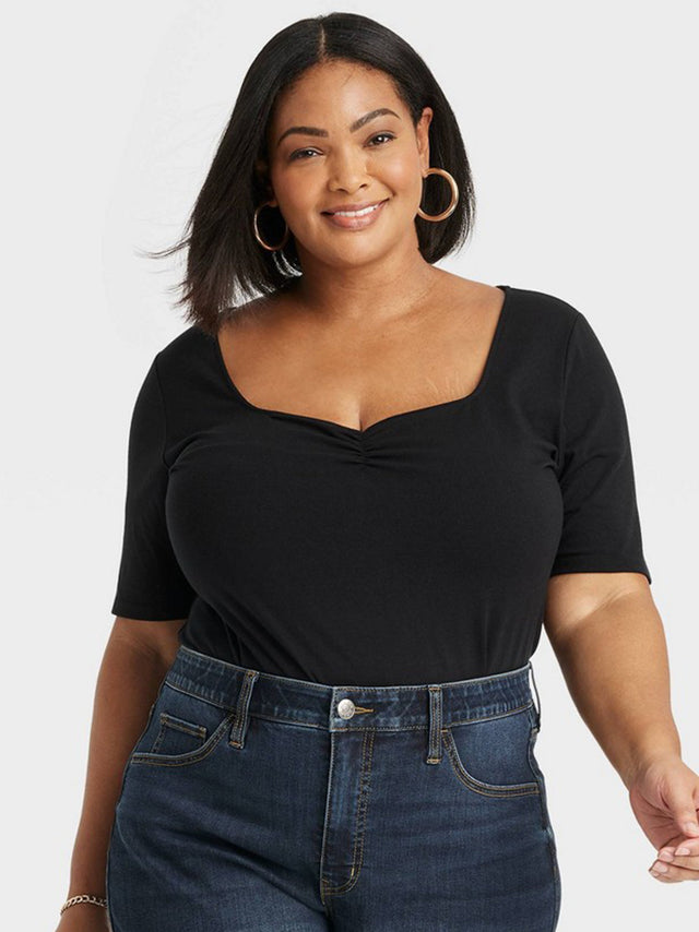 Image for Women's Clinched Top,Black