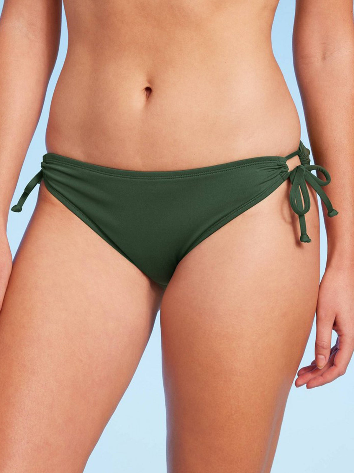 Image for Women's Plain Solid Bikini Bottom,Dark Green